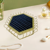 Maxbell Rings Display Tray Showcase Props Ear Studs Organizer for Dresser Store Shop Black