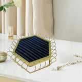 Maxbell Rings Display Tray Showcase Props Ear Studs Organizer for Dresser Store Shop Black