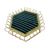 Maxbell Rings Display Tray Showcase Props Ear Studs Organizer for Dresser Store Shop Green