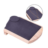 Maxbell Necklace Display Stand Shelf Jewelry Organizer for Showcase Tabletop Bedroom Gray