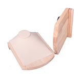 Maxbell Necklace Display Stand Shelf Jewelry Organizer for Showcase Tabletop Bedroom Beige