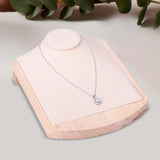 Maxbell Necklace Display Stand Shelf Jewelry Organizer for Showcase Tabletop Bedroom Beige