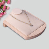 Maxbell Necklace Display Stand Shelf Jewelry Organizer for Showcase Tabletop Bedroom Beige