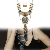 Women Necklace Fashion Charm Pendant for Turkish Tribe Bride Dancing Wedding