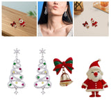 Christmas Earrings Stud Earrings for Xmas Costume Outfit Accessories Holiday Xmas Tree