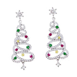 Christmas Earrings Stud Earrings for Xmas Costume Outfit Accessories Holiday Xmas Tree