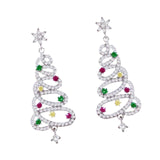 Christmas Earrings Stud Earrings for Xmas Costume Outfit Accessories Holiday Xmas Tree