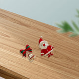 Christmas Earrings Stud Earrings for Xmas Costume Outfit Accessories Holiday Santa and Bell