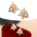 Christmas Earrings Cute Christmas Stud Earrings for Daily Wear Holiday Gifts Gold