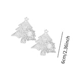 Christmas Earrings Cute Christmas Stud Earrings for Daily Wear Holiday Gifts Silver