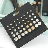 Maxbell Earrings Set 20 Pairs Elegant for Women for Engagement Graduation Daily Wear