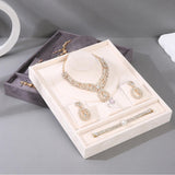 Maxbell Jewelry Organizer Tray for Necklace Rings Bracelet Earrings for Presentation Gray