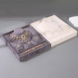 Maxbell Jewelry Organizer Tray for Necklace Rings Bracelet Earrings for Presentation Gray