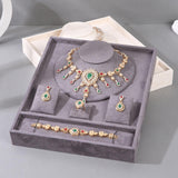 Maxbell Jewelry Organizer Tray for Necklace Rings Bracelet Earrings for Presentation Gray