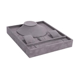 Maxbell Jewelry Organizer Tray for Necklace Rings Bracelet Earrings for Presentation Gray
