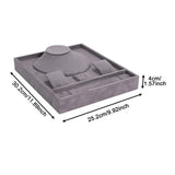 Maxbell Jewelry Organizer Tray for Necklace Rings Bracelet Earrings for Presentation Gray