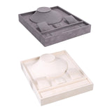 Maxbell Jewelry Organizer Tray for Necklace Rings Bracelet Earrings for Presentation Gray