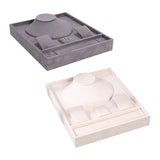 Maxbell Jewelry Organizer Tray for Necklace Rings Bracelet Earrings for Presentation Gray