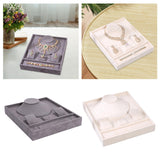 Maxbell Jewelry Organizer Tray for Necklace Rings Bracelet Earrings for Presentation Gray