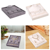 Maxbell Jewelry Organizer Tray for Necklace Rings Bracelet Earrings for Presentation Gray