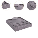 Maxbell Jewelry Organizer Tray for Necklace Rings Bracelet Earrings for Presentation Gray