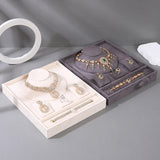 Maxbell Jewelry Organizer Tray for Necklace Rings Bracelet Earrings for Presentation Gray