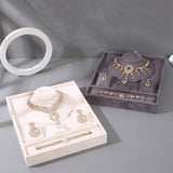 Maxbell Jewelry Organizer Tray for Necklace Rings Bracelet Earrings for Presentation Gray