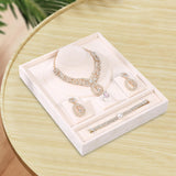 Maxbell Jewelry Organizer Tray for Necklace Rings Bracelet Earrings for Presentation Beige White