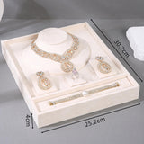 Maxbell Jewelry Organizer Tray for Necklace Rings Bracelet Earrings for Presentation Beige White