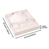 Maxbell Jewelry Organizer Tray for Necklace Rings Bracelet Earrings for Presentation Beige White