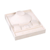 Maxbell Jewelry Organizer Tray for Necklace Rings Bracelet Earrings for Presentation Beige White