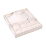 Maxbell Jewelry Organizer Tray for Necklace Rings Bracelet Earrings for Presentation Beige White