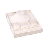 Maxbell Jewelry Organizer Tray for Necklace Rings Bracelet Earrings for Presentation Beige White