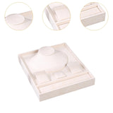 Maxbell Jewelry Organizer Tray for Necklace Rings Bracelet Earrings for Presentation Beige White