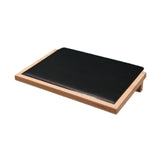 Bamboo Jewelry Display Tray Display Stand Crafts for Countertop Desktop Show Large Black