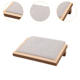 Bamboo Jewelry Display Tray Stand Handcraft Soft for Show Dresser Displaying Small Light Grey