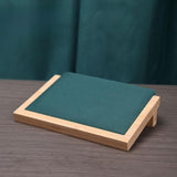 Bamboo Jewelry Display Tray Stand Handcraft Soft for Show Dresser Displaying Small Green