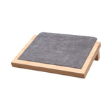 Bamboo Jewelry Display Tray Stand Handcraft Soft for Show Dresser Displaying Small Deep Grey