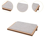 Bamboo Jewelry Display Tray Stand Handcraft Soft for Show Dresser Displaying Large Light Grey