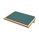 Bamboo Jewelry Display Tray Stand Handcraft Soft for Show Dresser Displaying Large Green