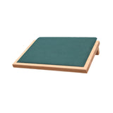 Bamboo Jewelry Display Tray Stand Handcraft Soft for Show Dresser Displaying Large Green