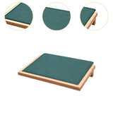 Bamboo Jewelry Display Tray Stand Handcraft Soft for Show Dresser Displaying Large Green