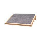 Bamboo Jewelry Display Tray Stand Handcraft Soft for Show Dresser Displaying Large Deep Grey