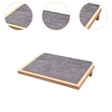 Bamboo Jewelry Display Tray Stand Handcraft Soft for Show Dresser Displaying Large Deep Grey