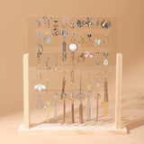 Acrylic Earring Holder Desk Jewelry Storage Rack for Rings Necklace Earrings