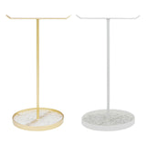 Maxbell Jewelry Display Rack Iron Showcase Dresser T Bar for Pendants Watch Bracelet Gold