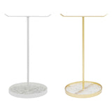 Maxbell Jewelry Display Rack Iron Showcase Dresser T Bar for Pendants Watch Bracelet Gold