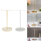 Maxbell Jewelry Display Rack Iron Showcase Dresser T Bar for Pendants Watch Bracelet Gold