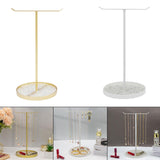 Maxbell Jewelry Display Rack Iron Showcase Dresser T Bar for Pendants Watch Bracelet Gold