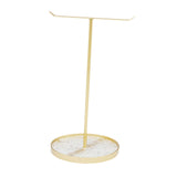 Maxbell Jewelry Display Rack Iron Showcase Dresser T Bar for Pendants Watch Bracelet Gold